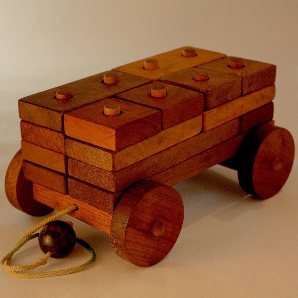 Childs Wooden Wagon Puzzle